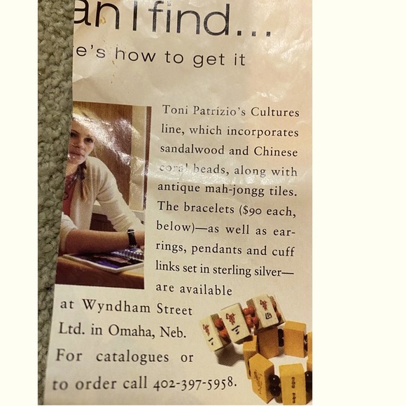 RARE Toni Patrizio’s Antique Maj-Jongg Tile Bracelet - Picture 5 of 5